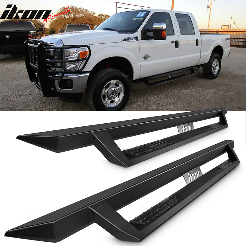 Fits 99-16 Ford F250 Superduty Crew Cab IKON V1 Style Running Boards