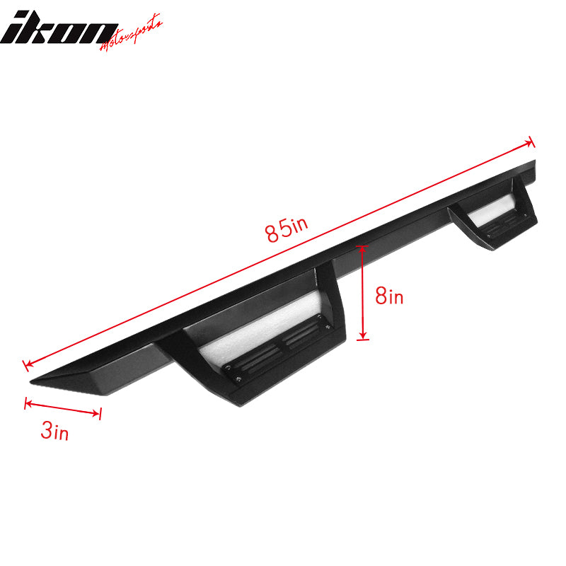 Fits 99-16 Ford F250 F350 Superduty Crew Cab IKON V2 Style Running Boards Black