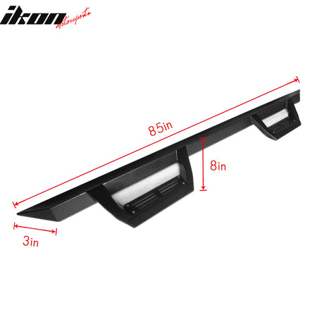 Fits 99-16 Ford F250 Superduty Crew Cab IKON V2 Style Running Boards Black