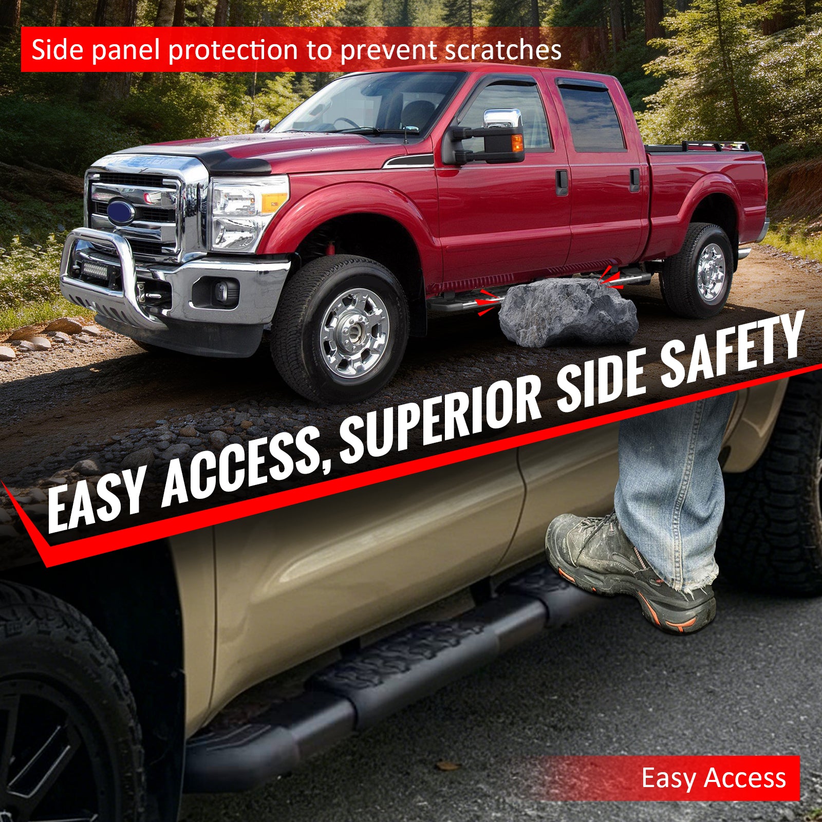 Fits 07-21 Toyota Tundra CrewMax Cab 5" OE Style Running Boards Side Step Bars
