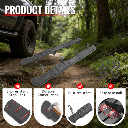 Fits 07-21 Toyota Tundra Double Cab 5" OE Style Running Boards Side Step Bars