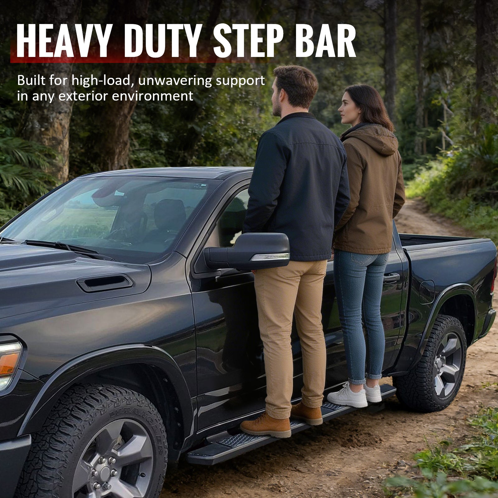 Fits 17-26 Ford F-250 Super Duty SuperCrew Cab 6.3" Raptor Style Running Boards