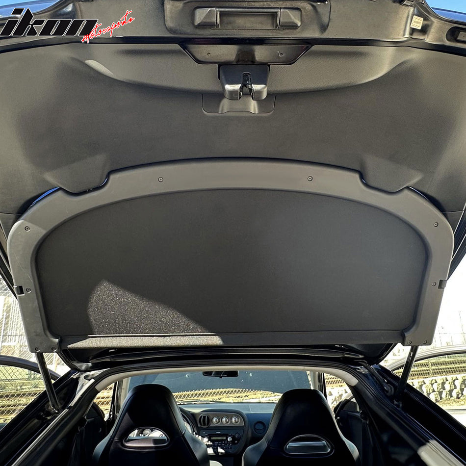 Cargo Cover Compatible With 2002-2006 Acura RSX, Factory Style Black Trunk Privacy Cover Luggage Cover By IKON MOTORSPORTS, 2003 2004 2005