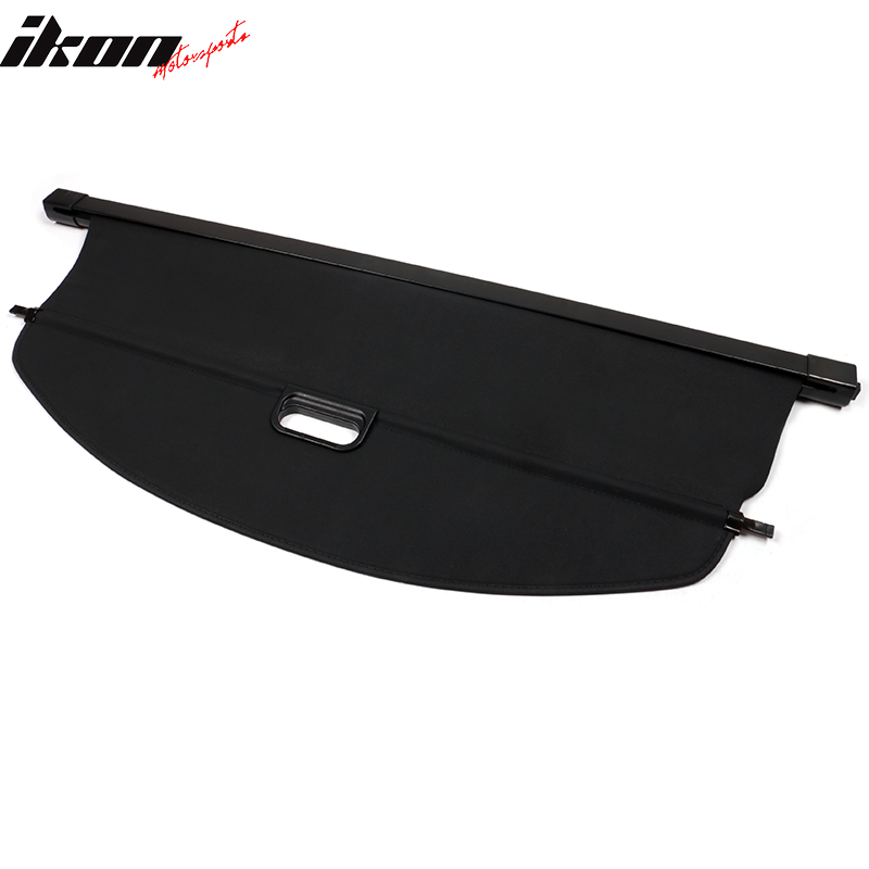 Cargo Cover Compatible With 2013-2018 Acura RDX, Unpainted Black Vinly+Aluminum Rod Rear Tonneau Cover Retractable by IKON MOTORSPORTS, 2014 2015 2016 2017