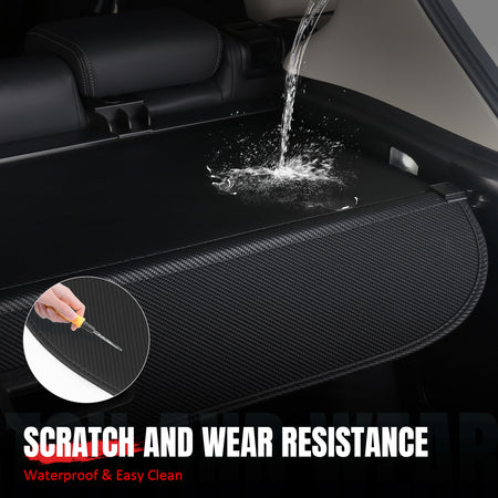 Fits 20-26 Toyota Highlander Retractable Rear Cargo Cover Carbon Fiber Print