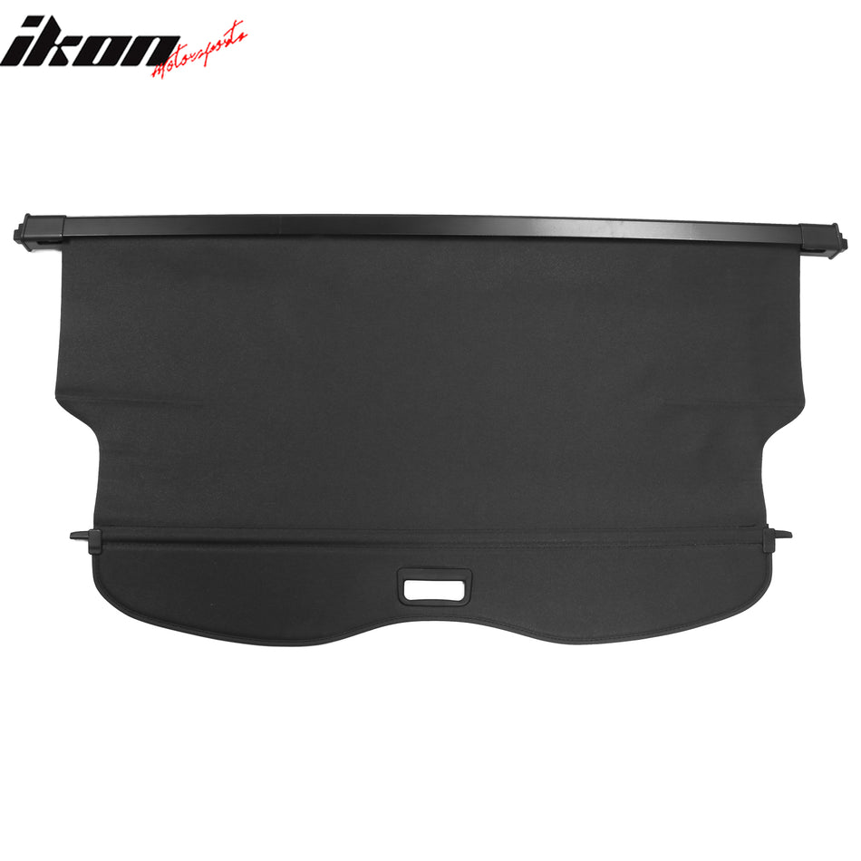IKON MOTORSPORTS, Cargo Cover Compatible With 2019-2024 Chevrolet Blazer All Models, OEM Style PVC & Aluminum Rod Black Security Rear Trunk Cover Security Retractable Shield, 2020 2021