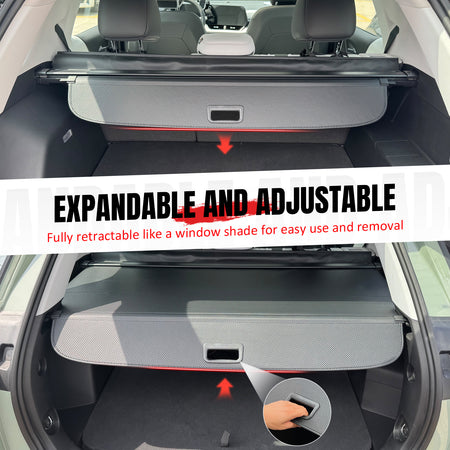 Fits 25-27 Chevy Equinox & Terrain Retractable Cargo Cover Carbon Fiber Texture