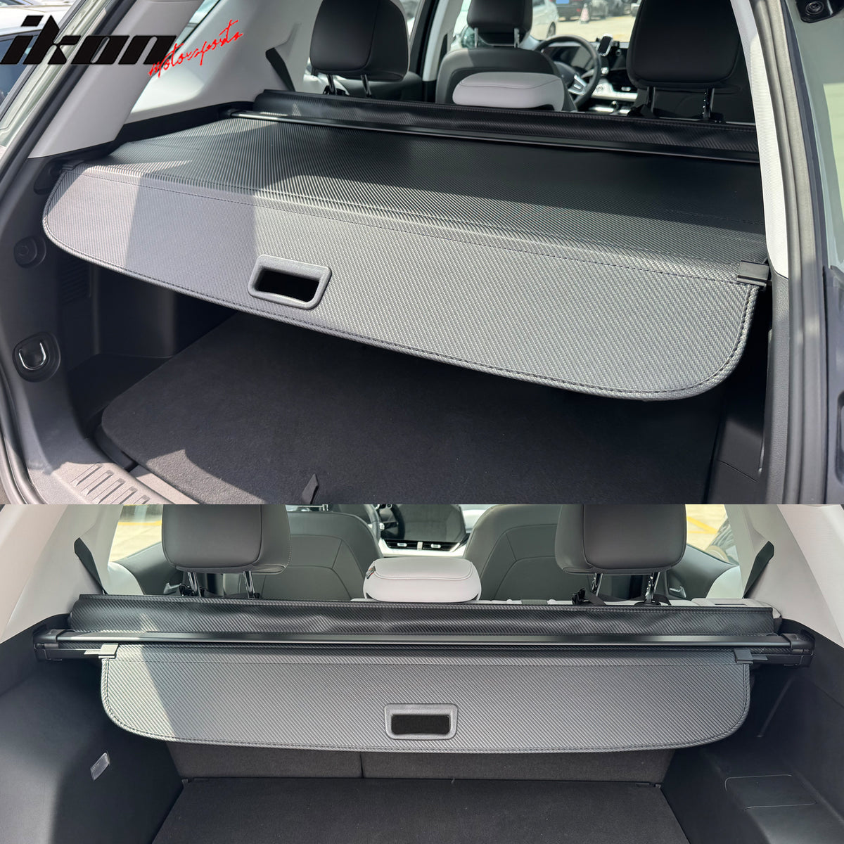 Fits 25-27 Chevy Equinox & Terrain Retractable Cargo Cover Carbon Fiber Texture