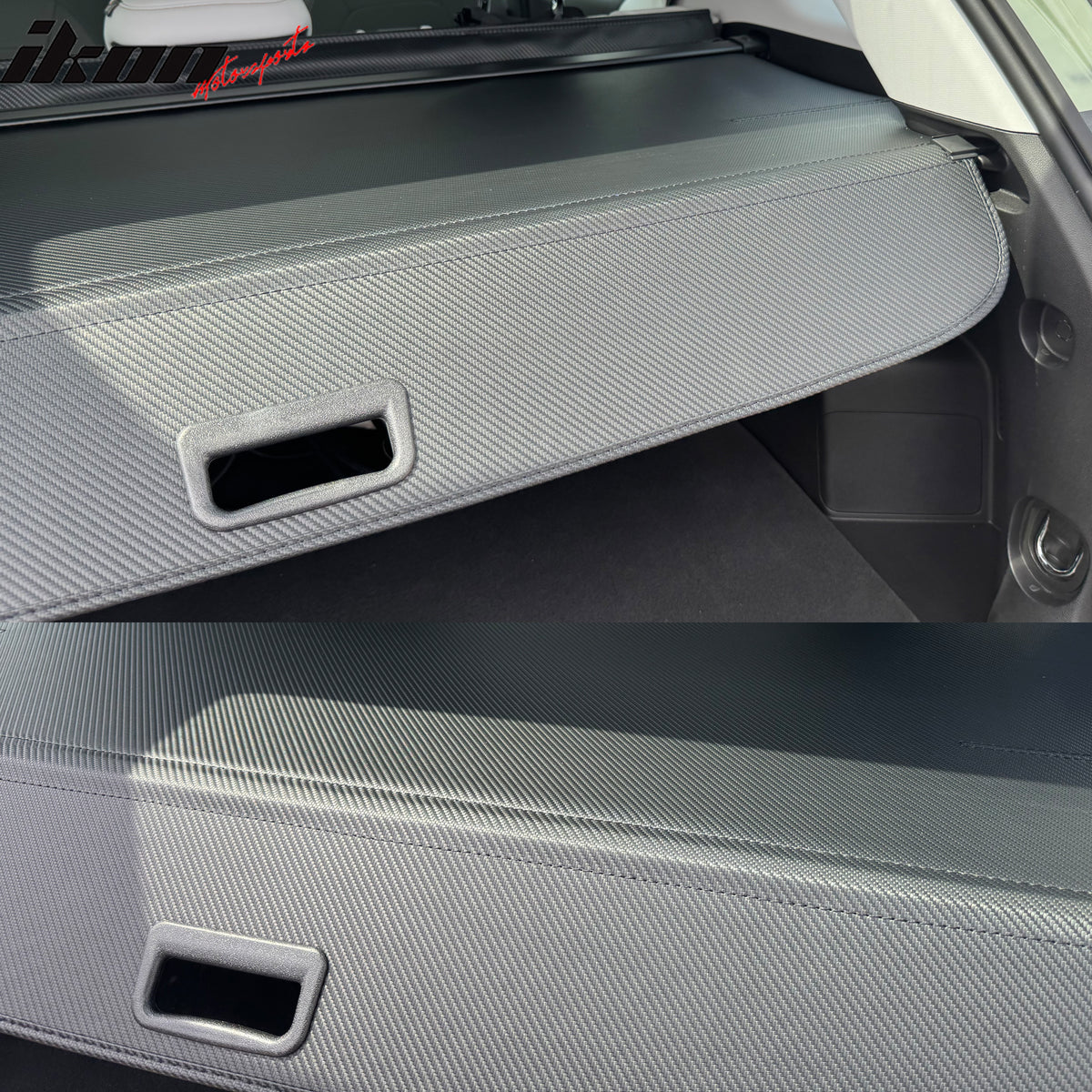 Fits 25-27 Chevy Equinox & Terrain Retractable Cargo Cover Carbon Fiber Texture