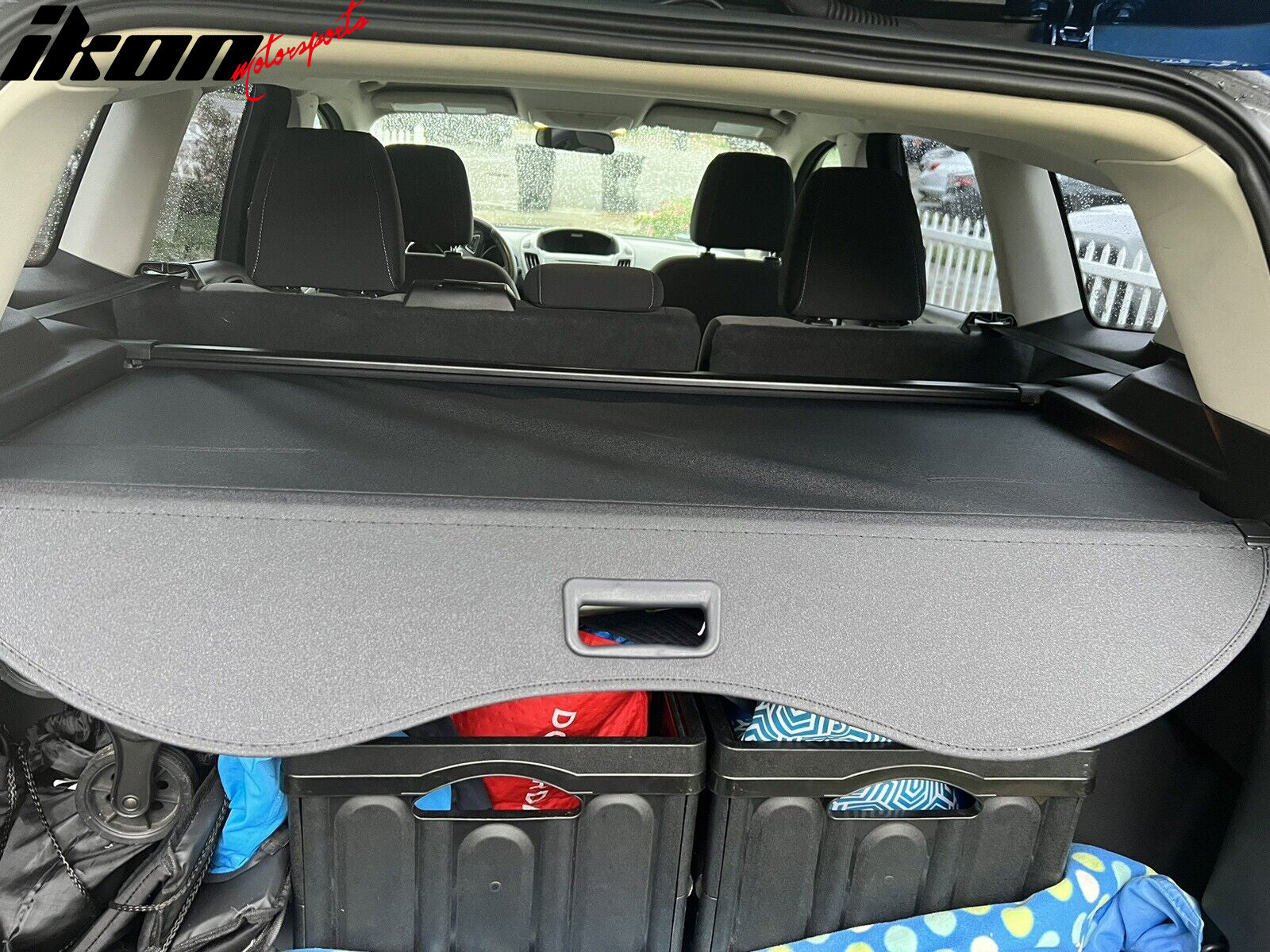 Fits 13-19 Ford Escape Black Rear Trunk Security Tonneau Cargo Shade Cover PVC