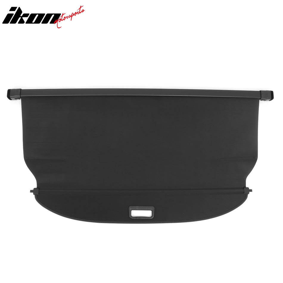 IKON MOTORSPRTS, Cargo Cover Compatible With 2022-2024 Genesis GV70, Black Rear Trunk Luggage Shade Retractable Vinly & Aluminum Rod Security Tonneau Shield Accessory