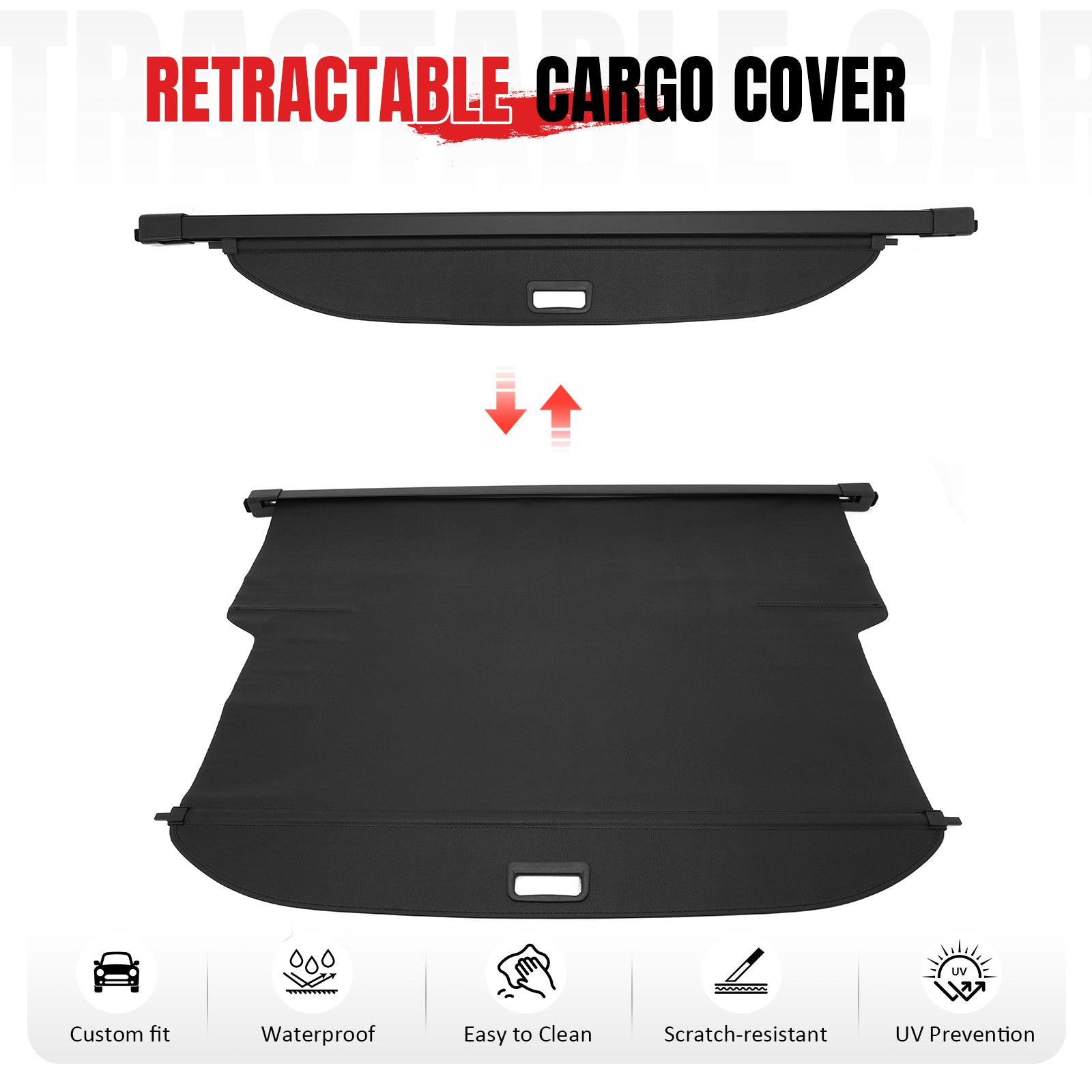 Fits 24-26 Chevrolet Traverse GMC Acadia 25-26 Buick Enclave Cargo Cover Leather