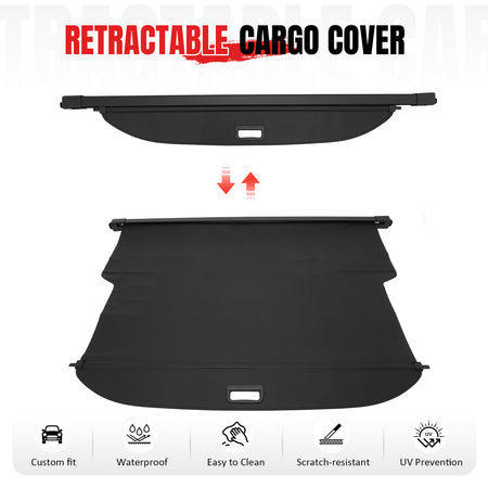 Fits 24-26 Chevrolet Traverse GMC Acadia 25-26 Buick Enclave Cargo Cover Leather