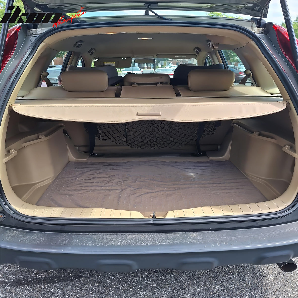 Fits 07-11 Honda CR-V OE Style Retractable Rear Trunk Privacy Cargo Cover Beige