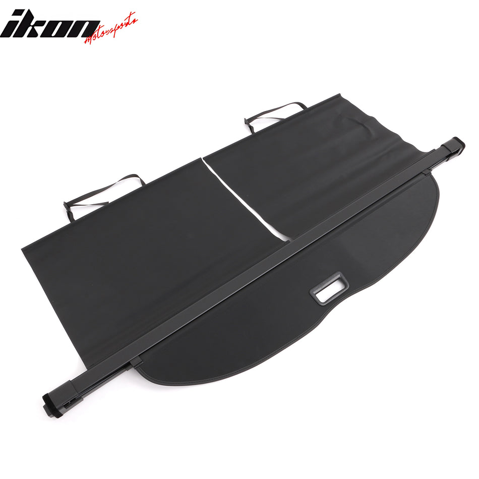 IKON MOTORSPORTS, Rear Cargo Cover Compatible With 2023-2024 Honda Pilot, Retractable Rear Trunk Security Cargo Cover Luggage Shade Black