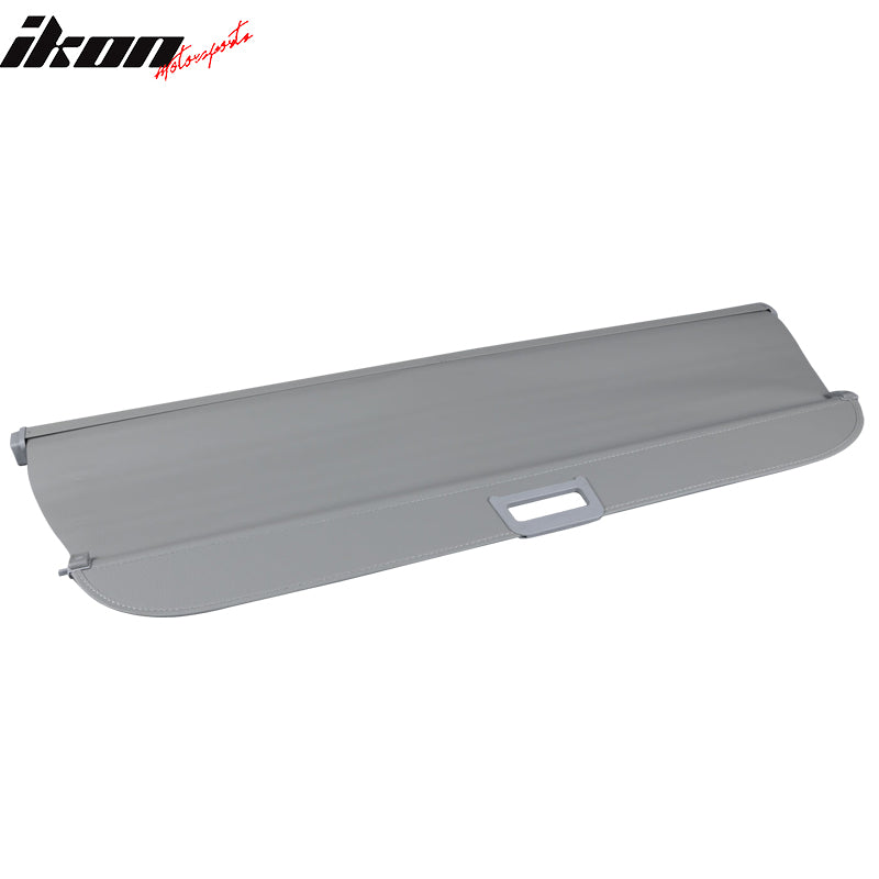 IKON MOTORSPORTS, Cargo Cover Compatible With 2010-2015 Hyundai Tucson, Retractable Rear Cargo Security Trunk Cover Luggage Carrier Curtain Gray OE Style, 2011 2012 2013 2014