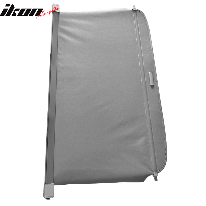 IKON MOTORSPORTS, Cargo Cover Compatible With 2007-2017 Jeep Compass & Patrior, Vinly+Aluminum Rod Tonneau Cover Retractable