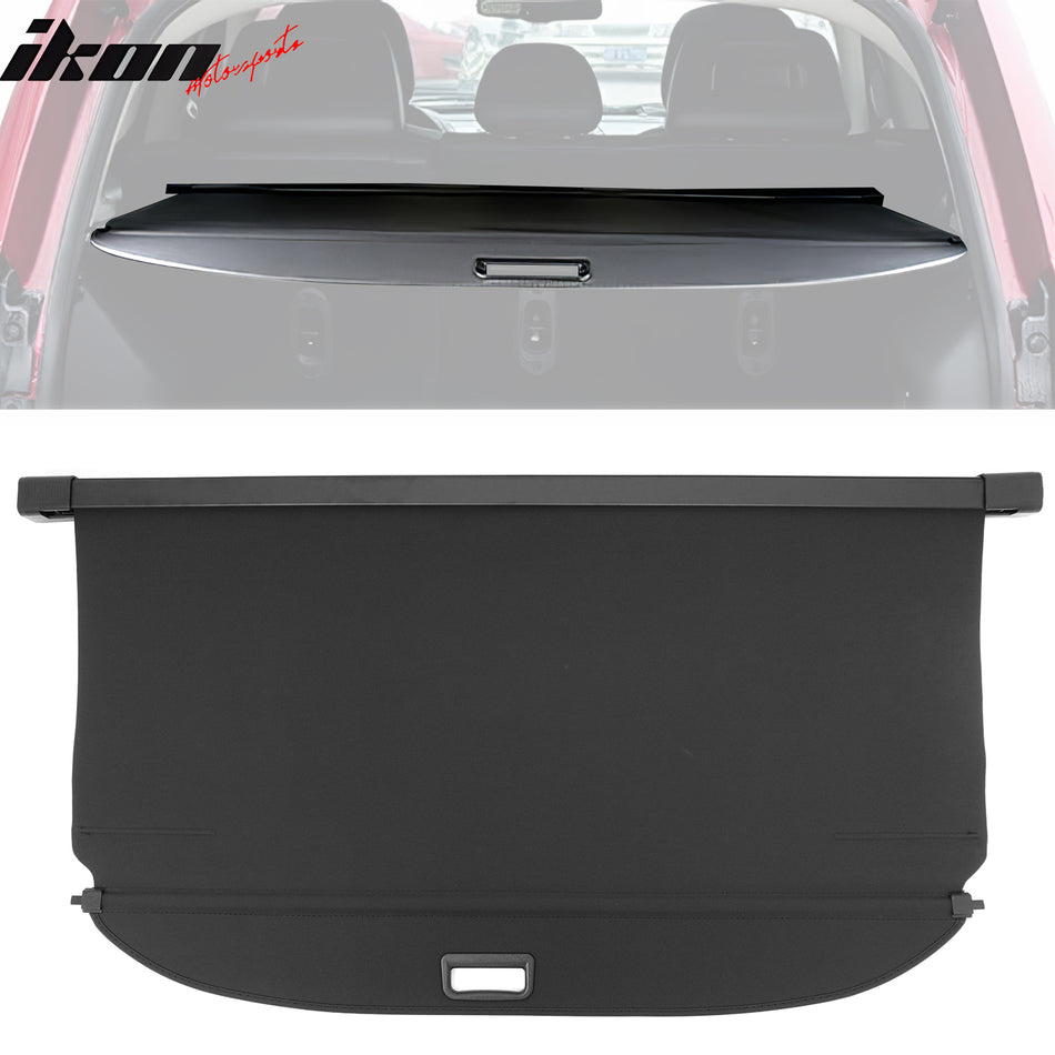 2007-2017 Jeep Compass Patriot Black Retractable Rear Cargo Cover