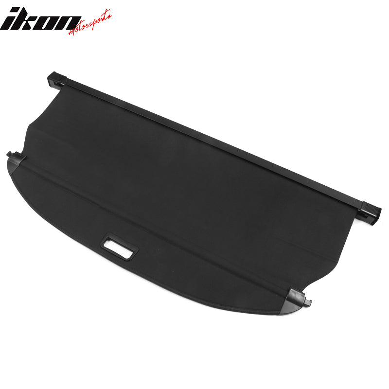 Rear Cargo Cover Compatible With 2011-2016 Kia Sportage, Factory Style Unpainted Black Retractable Cargo Cover Rear Trunk Luggage Shade by IKON MOTORSPORTS, 2012 2013 2014