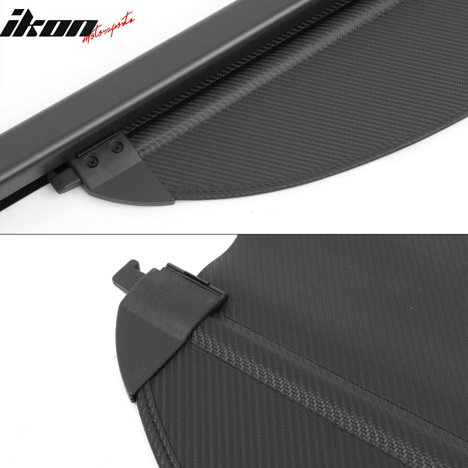 Fits 20-24 Kia Telluride Retractable Rear Trunk Cargo Cover Carbon Fiber Print