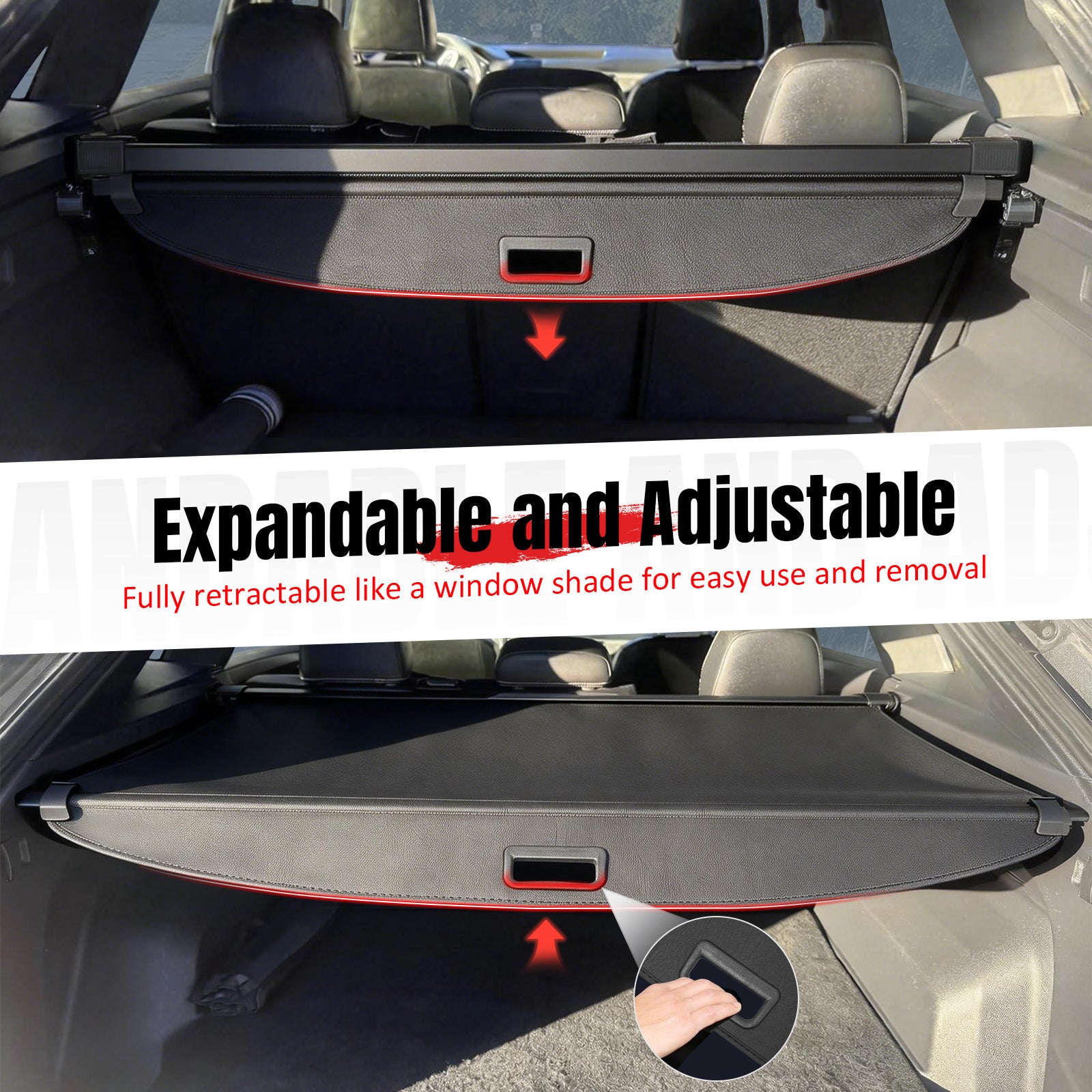 Fits 24-26 Chevrolet Traverse GMC Acadia 25-26 Buick Enclave Cargo Cover Leather