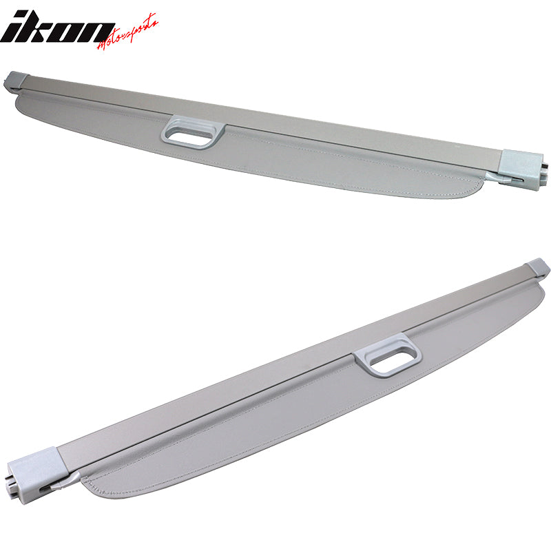 Cargo Cover Compatible With 2006-2011 Benz ML Class W164, Grey Vinly + Aluminum Rod Tonneau Cover Retractable By IKON MOTORSPORTS, 2007 2008 2009 2010 2011 2012