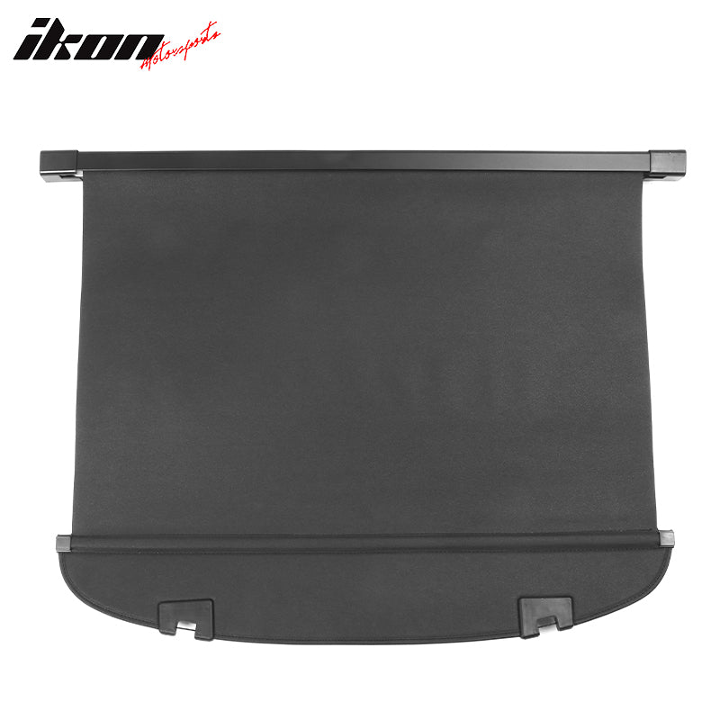 IKON MOTORSPORTS Cargo Cover, Compatible With 2017-2024 Mazda CX-5, Unpainted Black Vinly+Aluminum Retractable Rod Rear Security Cover, 2018 2019 2020 2021 2022 2023