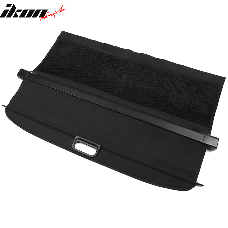 Rear Cargo Security Trunk Cover Compatible With 2008-2015 Smart Fortwo, Factory Retractable Black By Ikon Motorsports, 2009 2010 2011 2012 2013 2014