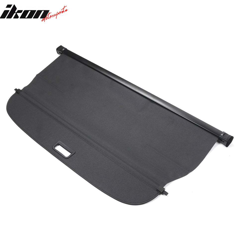 IKON MOTORSPORTS, Cargo Cover Compatible With 2021-2023 Toyota Venza 4-Door, PVC & Aluminum Rod Black Security Rear Trunk Cover Security Retractable Shield, 2022