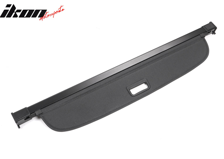 IKON MOTORSPORTS, Cargo Cover Compatible With 2019-2024 Volvo V60 All Models, OEM Style PVC & Aluminum Rod Black Security Rear Trunk Cover Security Retractable Shield, 2020 2021 2022