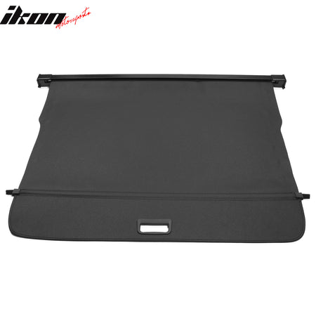 IKON MOTORSPORTS, Cargo Cover Compatible With 2016-2025 Volvo XC90 4-Door, PVC & Aluminum Rod Black Security Rear Trunk Cover Security Retractable Shield, 2019 2020 2021