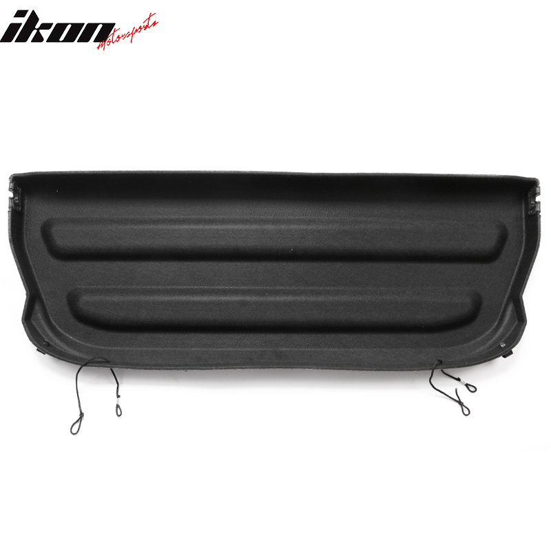 Cargo Cover Compatible With 2015-2020 Honda Fit, Tazz Style Unpainted Black PU Rear Tonneau Security Cover Non Retractable by IKON MOTORSPORTS, 2015 2016 2017 2018 2019