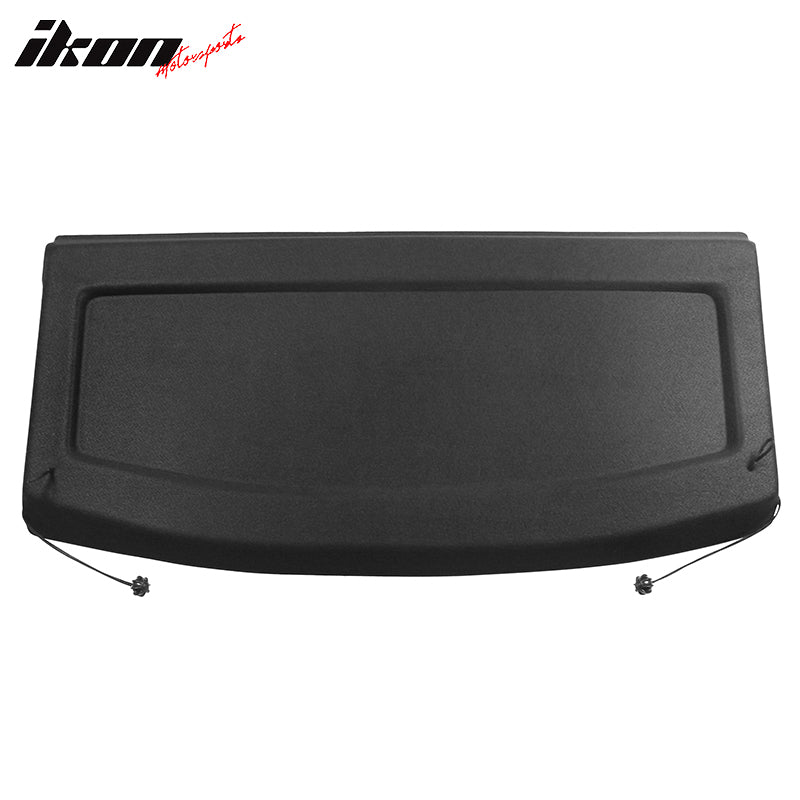 IKON MOTORSPORTS, Cargo Cover Board Compatible With 2010-2014 Volkswagen Golf 6 GTI R, Black Non Retractable Rear Tonneau Security Shield Shade, 2011 2012 2013(Clips Not Included)