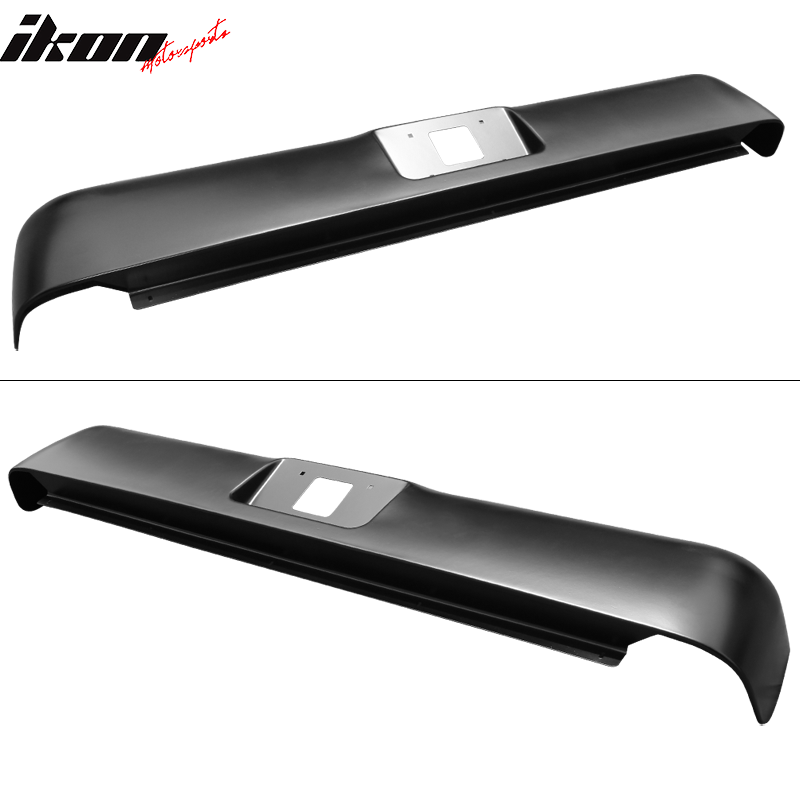 IKON MOTORSPORTS Roll Pan, Compatible With 2007-2013 Chevrolet Silverado 1500 2500 3500 HD Fleetside Bed, Black Rear Tailgate Handle Relocator With License Light for 2008 2009 2010 2011 2012