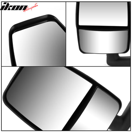 Fits 03-17 Chevy Express GMC Savana Side View Towing Mirrors Textured Black Left