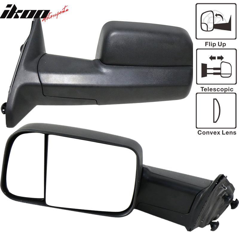 2009-2013 Dodge Ram 1500 2500 3500 Side Towing Mirrors Turn Signal