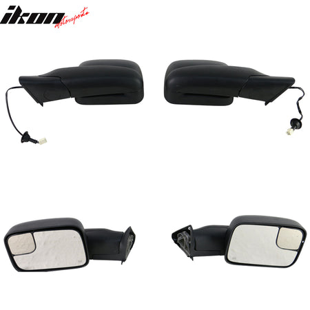 Fits 98-01 Ram 1500 2500 3500 Side View Tow Mirrors Power Heated Left Right 2PC