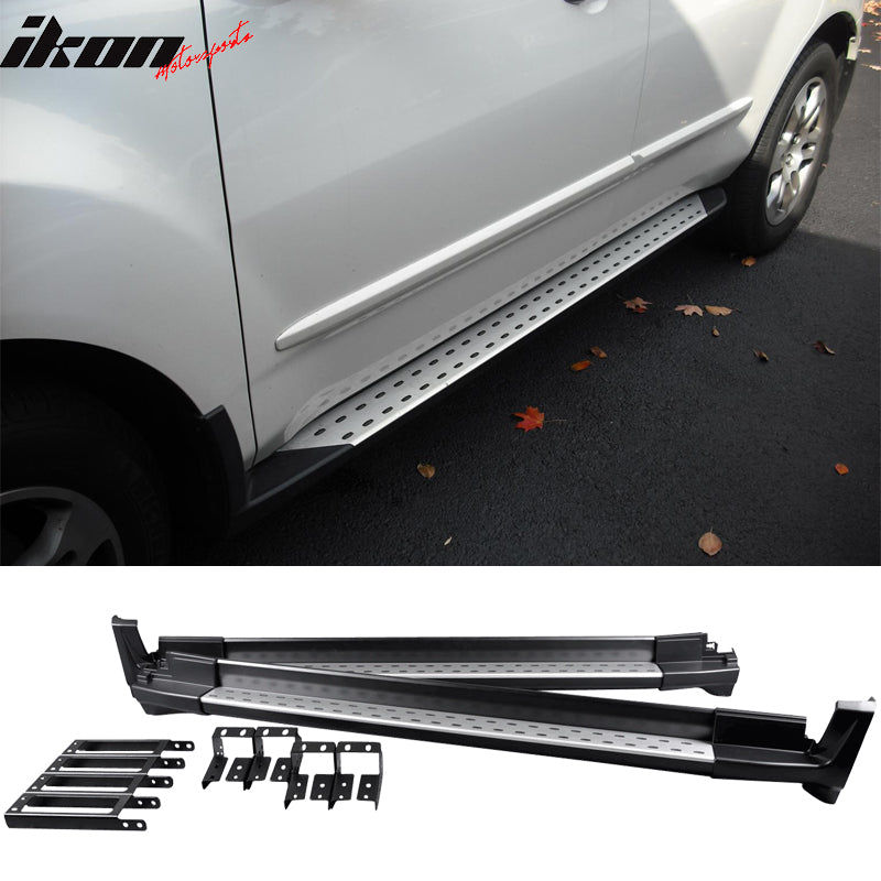 2007-2011 Honda CRV OE Style Black Silver Running Boards Aluminum