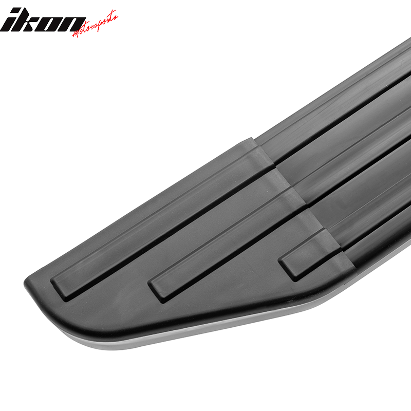 IKON MOTORSPORTS, Running Board Compatible with 2016-2022 Honda Pilot, V2 Style Black With Chrome Passenger Driver Side Step Nerf Bar Pair Aluminum& ABS, 2017 2018 2019 2020