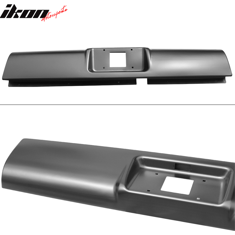 IKON MOTORSPORTS, Rear Bumper Roll Pan Compatible With 1994-2003 Chevrolet S10 & GMC Sonoma, Unpainted Black Full Assy Rear Step Fleetside Replacement, 1995 1996 1997 1998 2001 2002