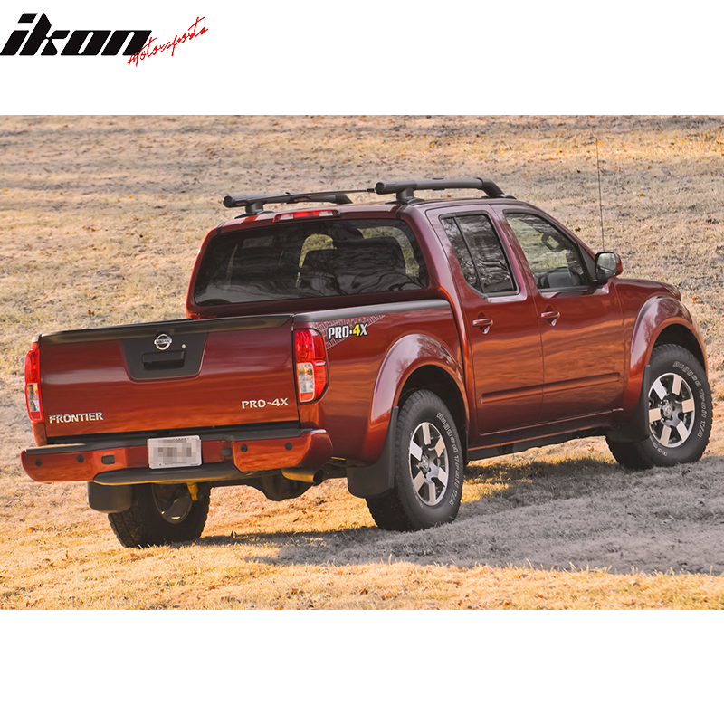 Roof Rack Compatible With 2005-2022 Nissan Frontier, 4Dr Factory Style SUV Roof Top Rail by IKON MOTORSPORTS, 2006 2007 2008 2009 2010 2011 2012 2013 2014 2015 2016