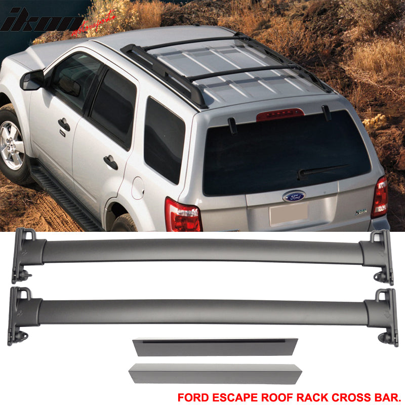 Cross Bars Compatible With 2008-2012 Ford Escape, Factory Style Black ...