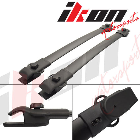 Roof Rack Cross Bar Compatible With 2011-2015 Toyota Sienna, Factory Style Black Aluminum Roof Rails Set by IKON MOTORSPORTS, 2012 2013 2014