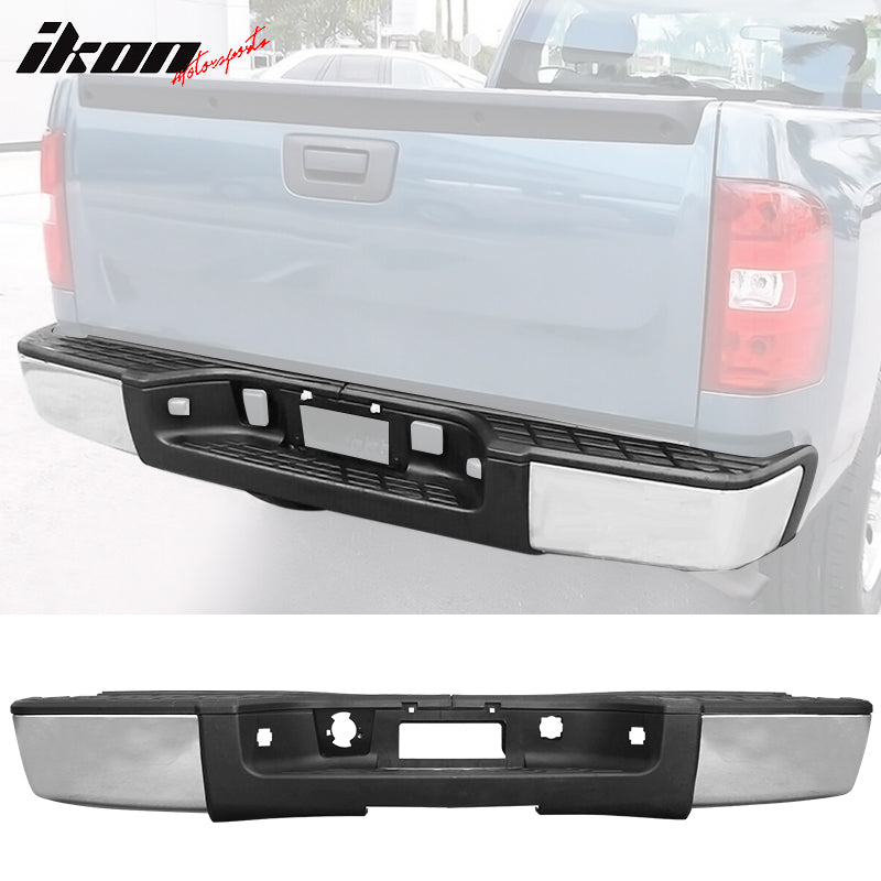 2007-2013 Chevy Silverado Sierra 1500 OE Chrome Rear Step Bumper Steel