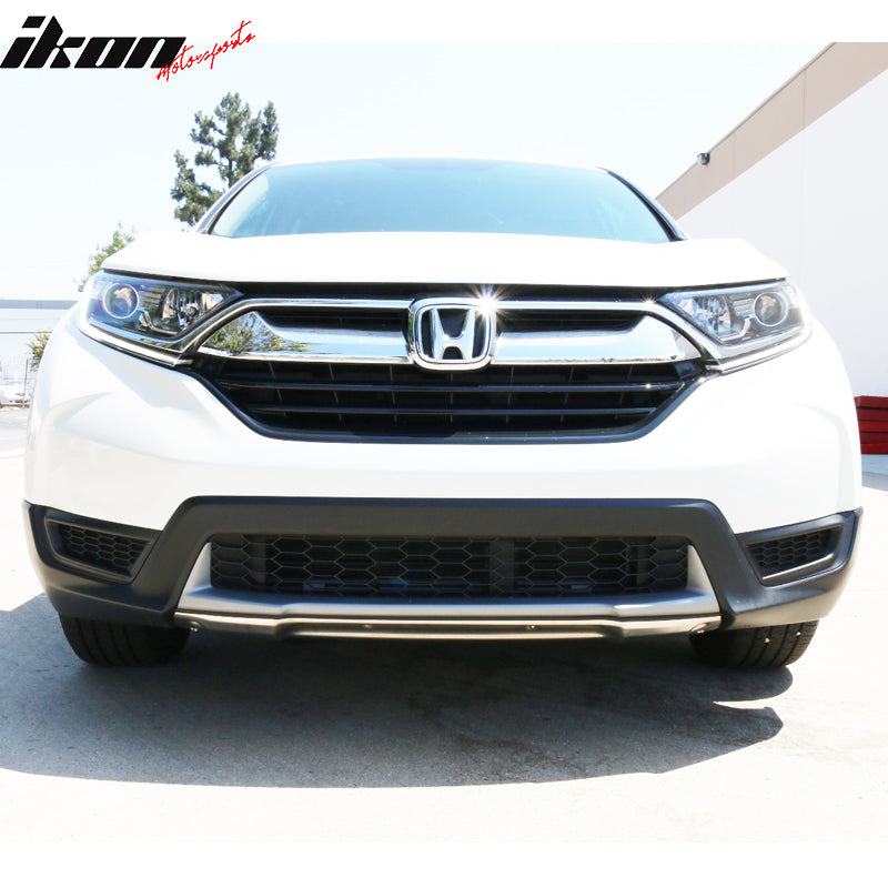 IKON MOTORSPORTS Front Bumper Compatible With 2017-2019 Honda CRV, Stainless Steel S/S 304 CR-V