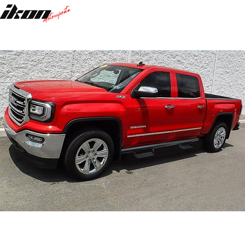 IKON MOTORSPORTS, Side Step Bars Compatible With 2007-2018 Chevy