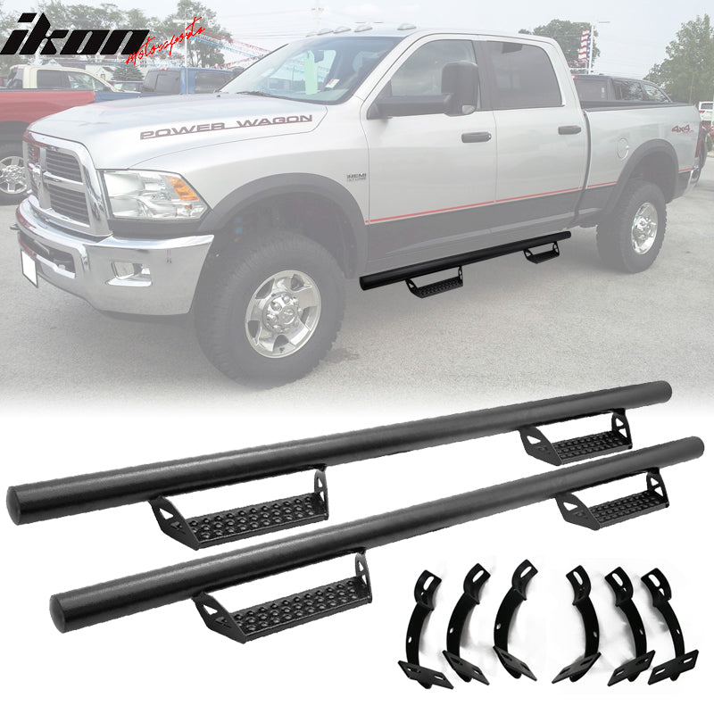 2009-2023 Dodge Ram Crew Cab BCT Style Black Running Boards Side Step