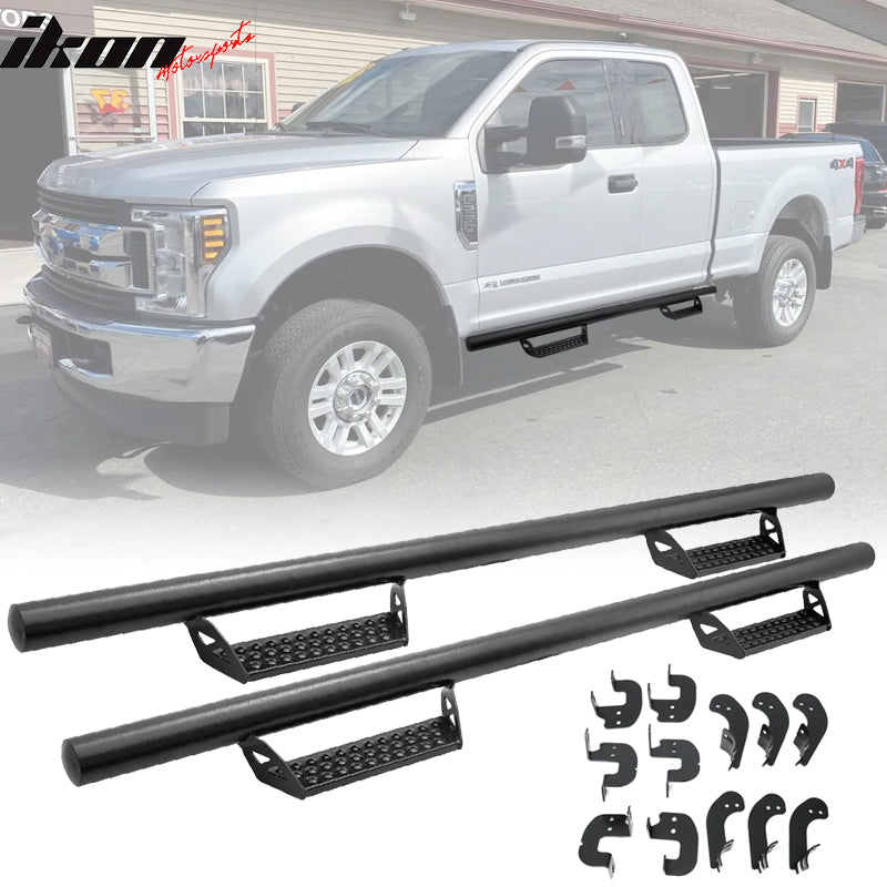 2017-2022 Ford F-250 Super Duty Super Cab BCT Black Side Step Bars