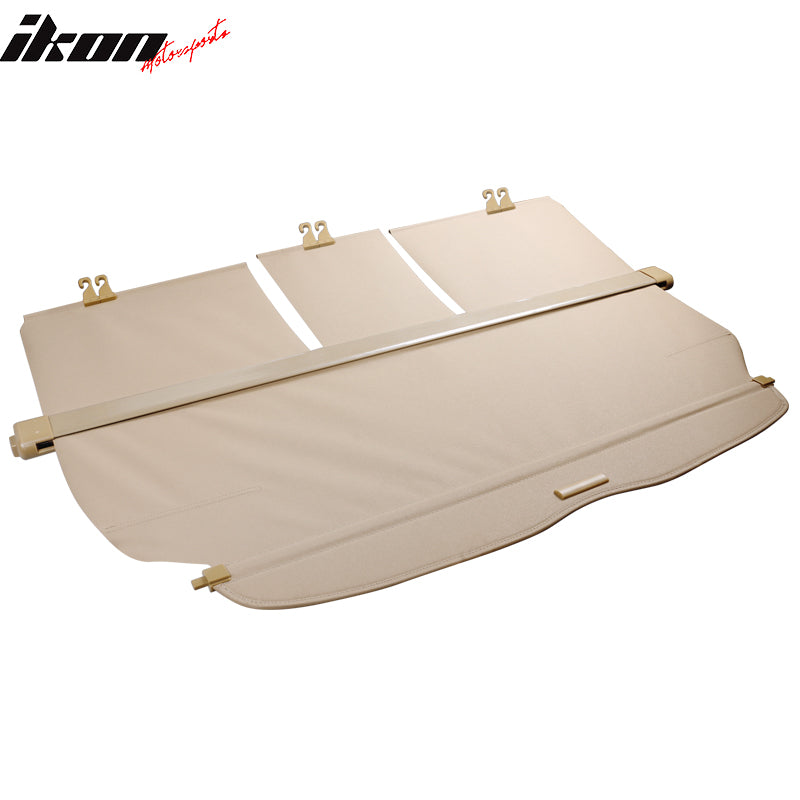 IKON MOTORSPORTS Cargo Cover Compatible With 2007-2011 Honda CRV, Factory Style Retractable Rear Security Trunk Cover