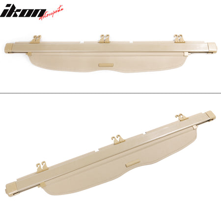 IKON MOTORSPORTS Cargo Cover Compatible With 2007-2011 Honda CRV, Factory Style Retractable Rear Security Trunk Cover